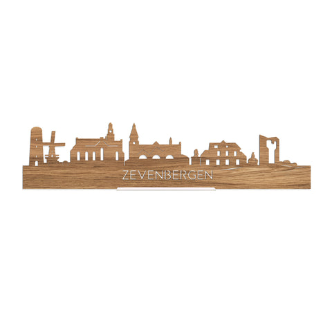 Standing Skyline Zevenbergen Eiken houten cadeau decoratie relatiegeschenk van WoodWideCities