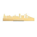 Standing Skyline Zoetermeer Goud Metallic 40 cm houten cadeau decoratie relatiegeschenk van WoodWideCities