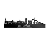Standing Skyline Zoetermeer Zwart Glanzend 40 cm houten cadeau decoratie relatiegeschenk van WoodWideCities