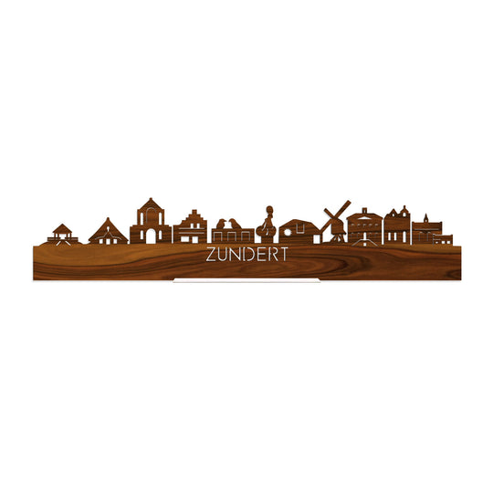 Standing Skyline Zundert Palissander houten cadeau decoratie relatiegeschenk van WoodWideCities