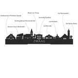 Standing Skyline Zwaag Eiken houten cadeau decoratie relatiegeschenk van WoodWideCities