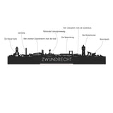 Standing Skyline Zwijndrecht Palissander houten cadeau decoratie relatiegeschenk van WoodWideCities