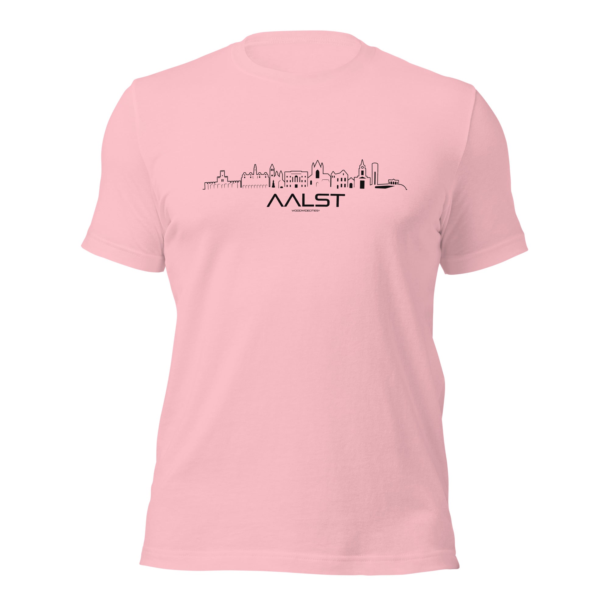 T-Shirt Aalst Pink S houten cadeau decoratie relatiegeschenk van WoodWideCities
