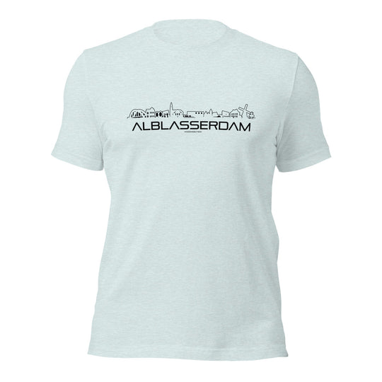 T-Shirt Alblasserdam Light Blue S houten cadeau decoratie relatiegeschenk van WoodWideCities