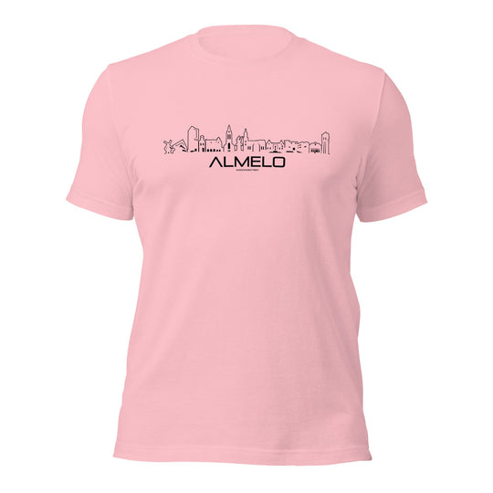 T-Shirt Almelo Pink S houten cadeau decoratie relatiegeschenk van WoodWideCities