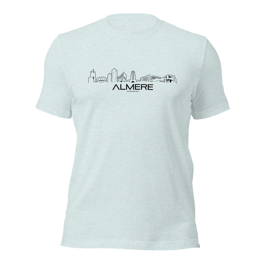 T-Shirt Almere Light Blue S houten cadeau decoratie relatiegeschenk van WoodWideCities