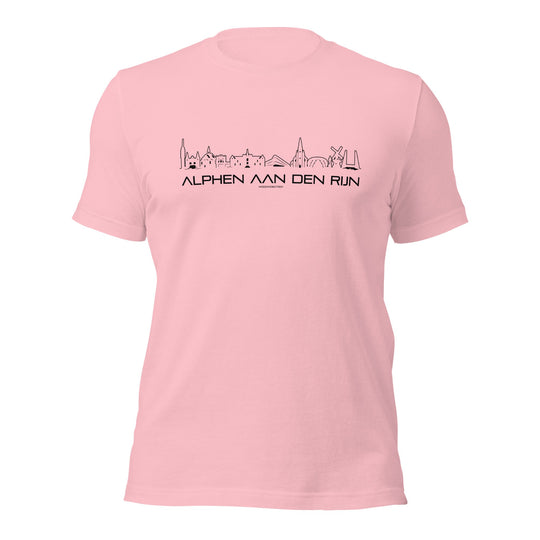 T-Shirt Alphen aan den Rijn Pink S houten cadeau decoratie relatiegeschenk van WoodWideCities