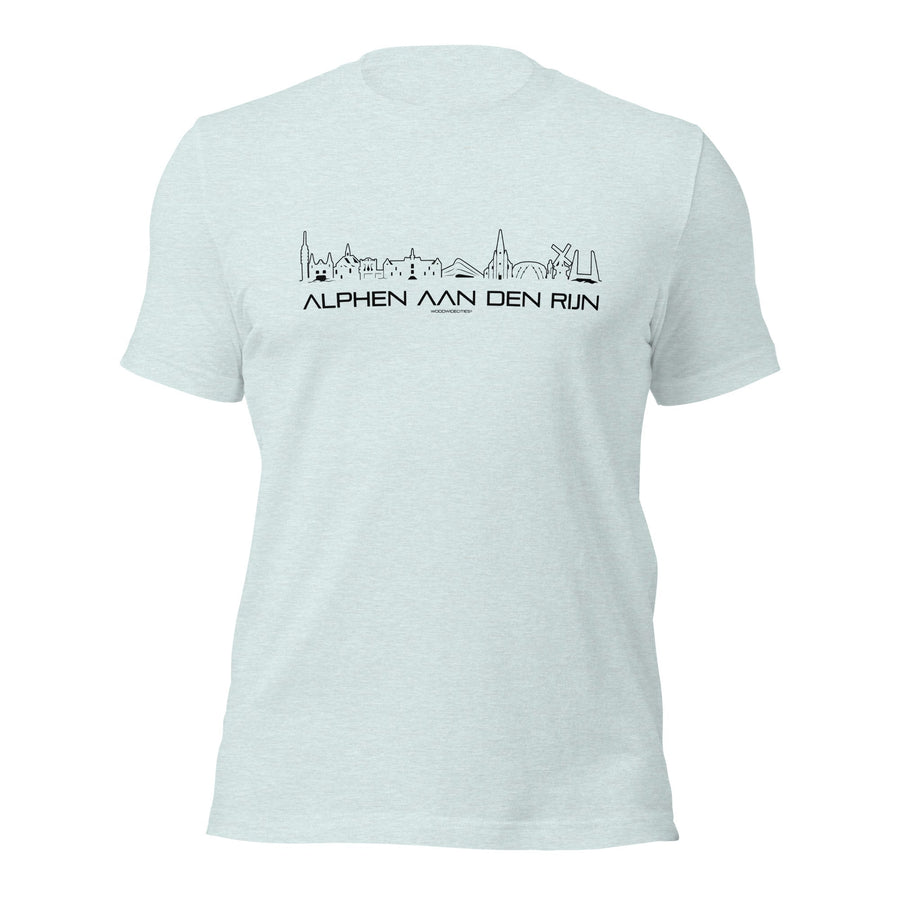 T-Shirt Alphen aan den Rijn Light Blue S houten cadeau decoratie relatiegeschenk van WoodWideCities