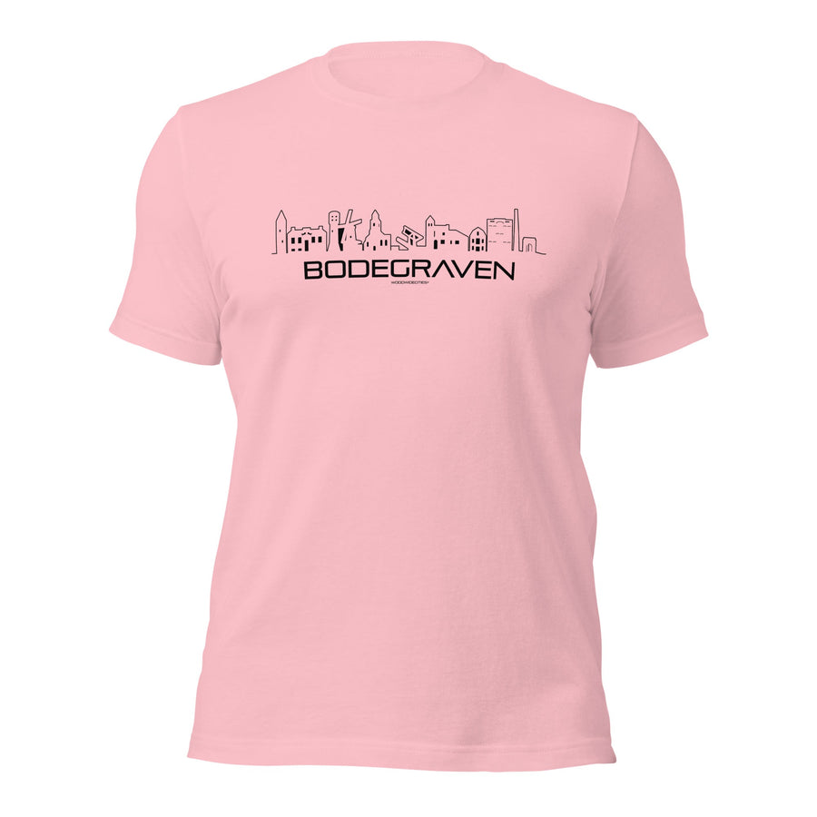 T-Shirt Bodegraven Pink S houten cadeau decoratie relatiegeschenk van WoodWideCities