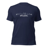 T-Shirt Brussel Navy S houten cadeau decoratie relatiegeschenk van WoodWideCities