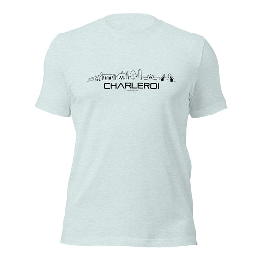 T-Shirt Charleroi Light Blue S houten cadeau decoratie relatiegeschenk van WoodWideCities