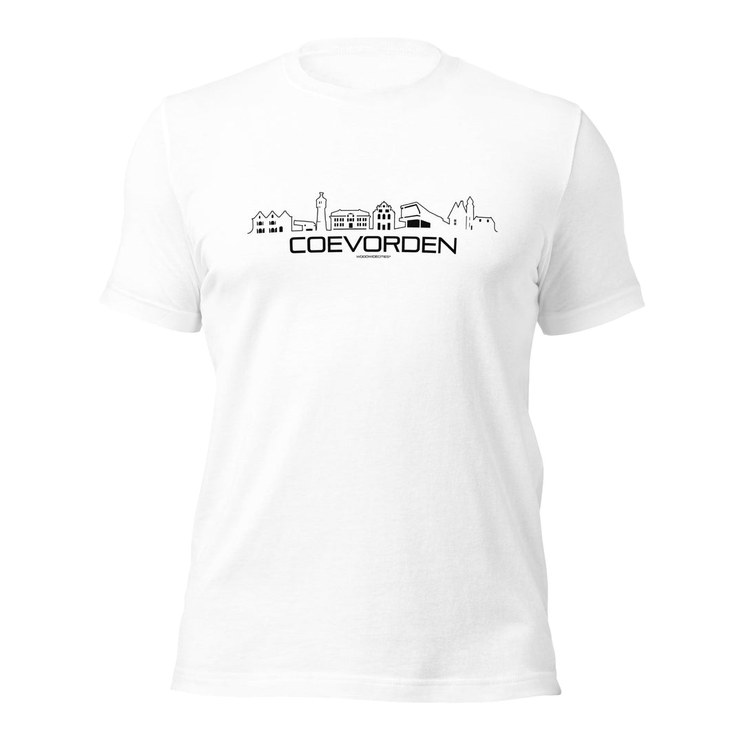 T-Shirt Coevorden White S houten cadeau decoratie relatiegeschenk van WoodWideCities