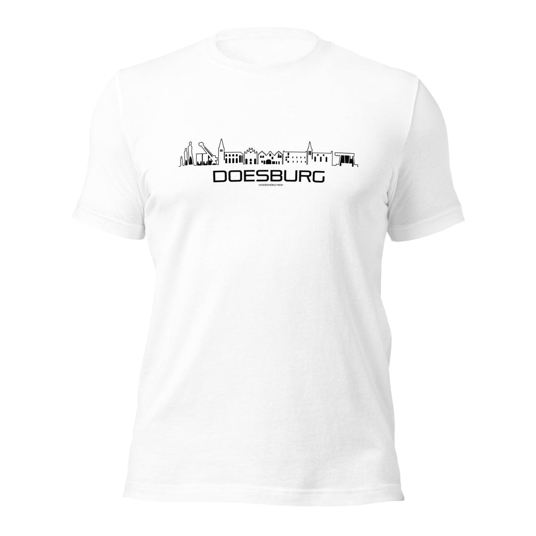 T-Shirt Doesburg White S houten cadeau decoratie relatiegeschenk van WoodWideCities