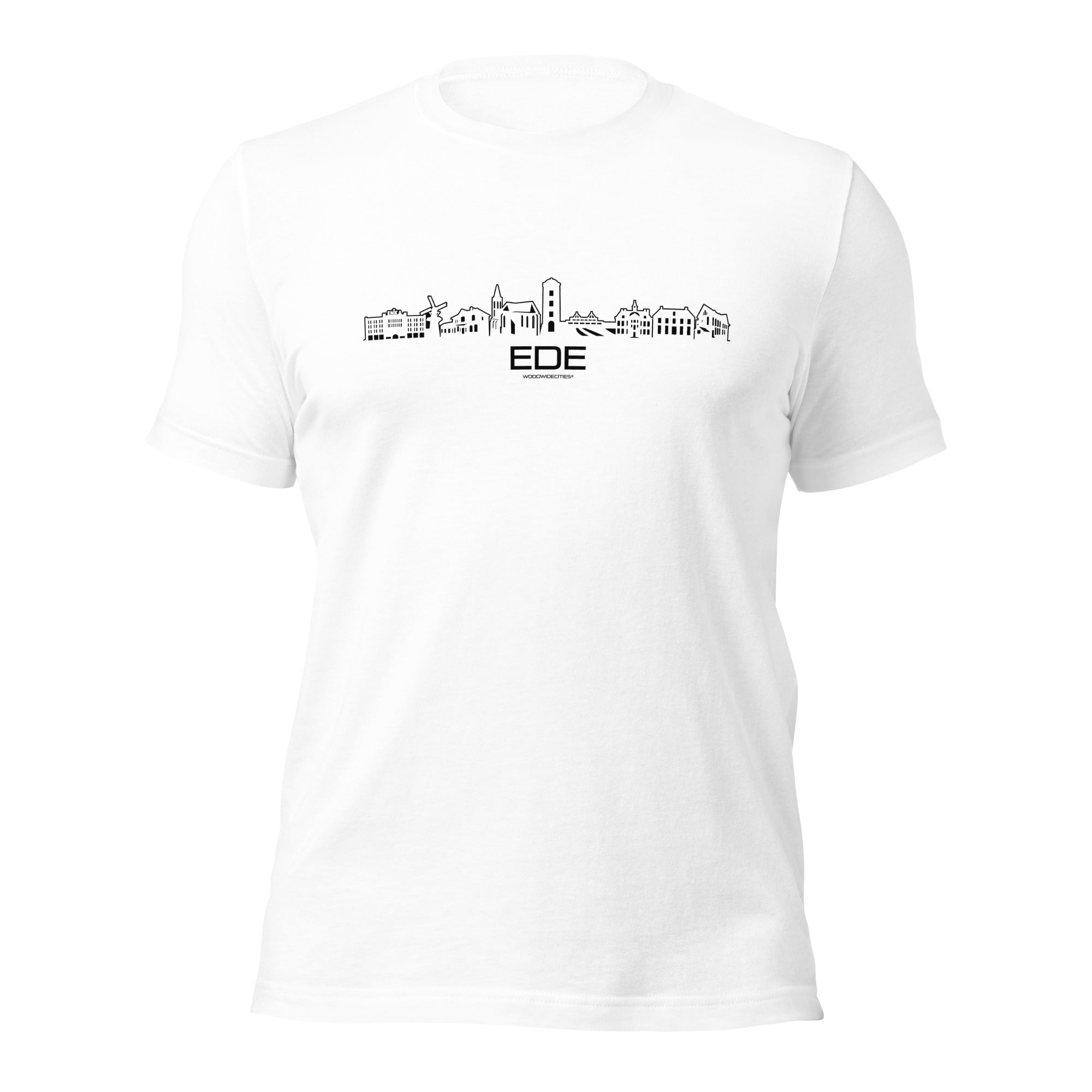 T-Shirt Ede White S houten cadeau decoratie relatiegeschenk van WoodWideCities