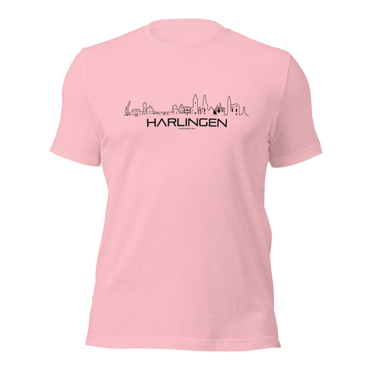 T-Shirt Harlingen Pink S houten cadeau decoratie relatiegeschenk van WoodWideCities