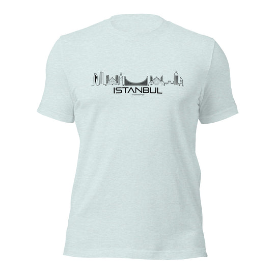 T-Shirt Istanbul Light Blue S houten cadeau decoratie relatiegeschenk van WoodWideCities