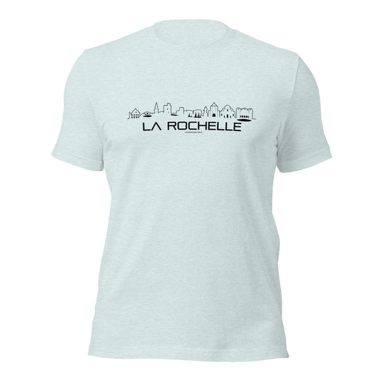 T-Shirt La Rochelle Light Blue S houten cadeau decoratie relatiegeschenk van WoodWideCities