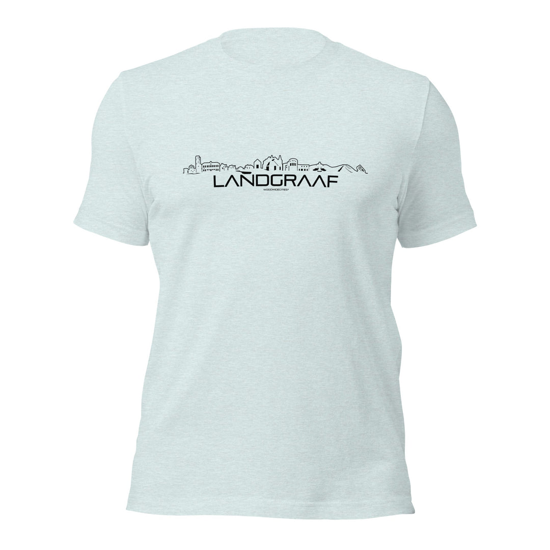 T-Shirt Landgraaf Light Blue S houten cadeau decoratie relatiegeschenk van WoodWideCities