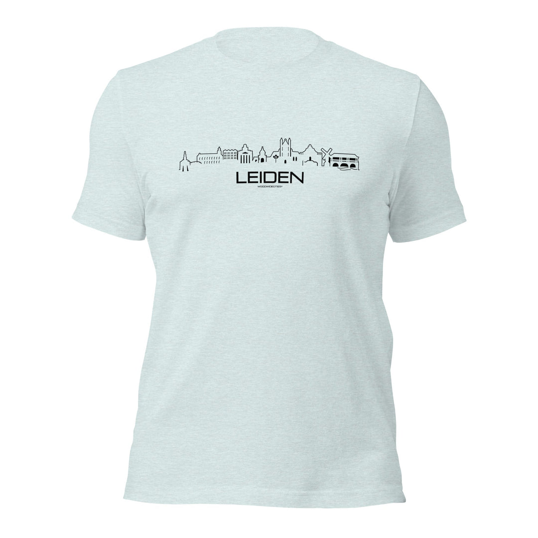 T-Shirt Leiden Light Blue S houten cadeau decoratie relatiegeschenk van WoodWideCities