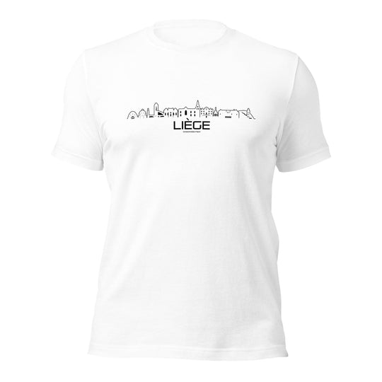 T-Shirt Liège White S houten cadeau decoratie relatiegeschenk van WoodWideCities
