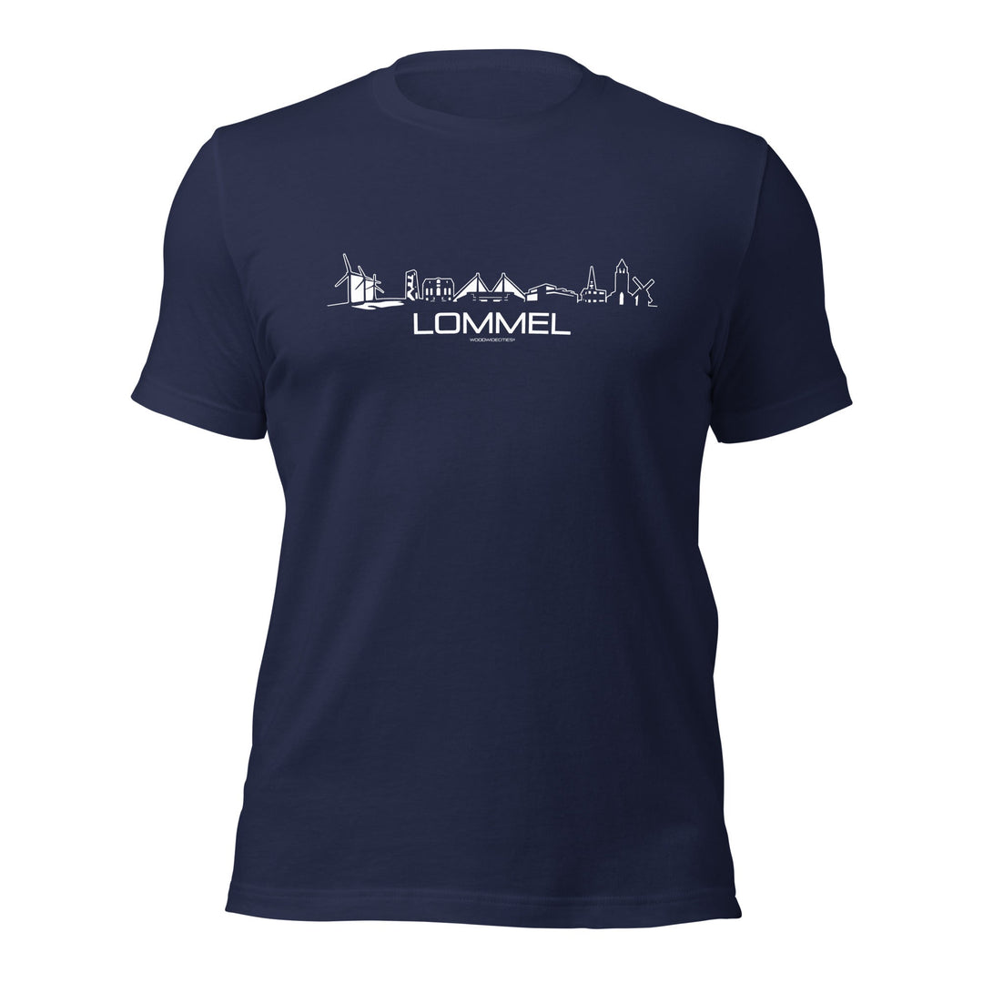 T-Shirt Lommel Navy S houten cadeau decoratie relatiegeschenk van WoodWideCities