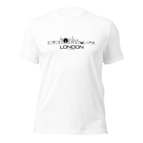 T-Shirt London White S houten cadeau decoratie relatiegeschenk van WoodWideCities