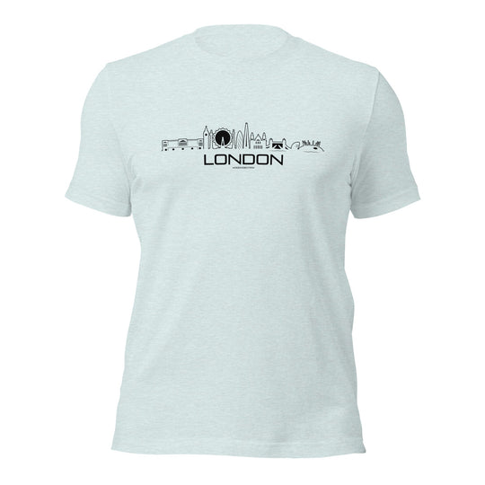 T-Shirt London Light Blue S houten cadeau decoratie relatiegeschenk van WoodWideCities