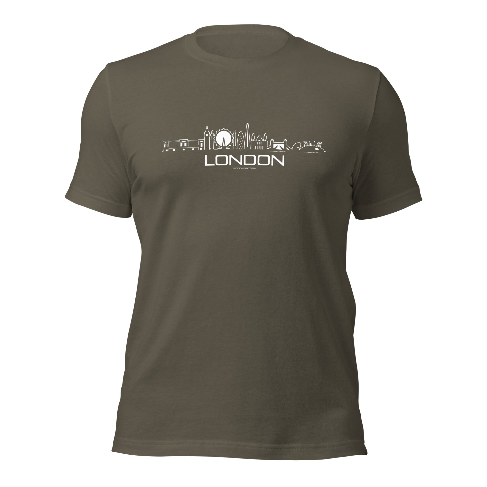 T-Shirt London Leger S houten cadeau decoratie relatiegeschenk van WoodWideCities