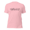 T-Shirt Loon Op Zand Pink S houten cadeau decoratie relatiegeschenk van WoodWideCities