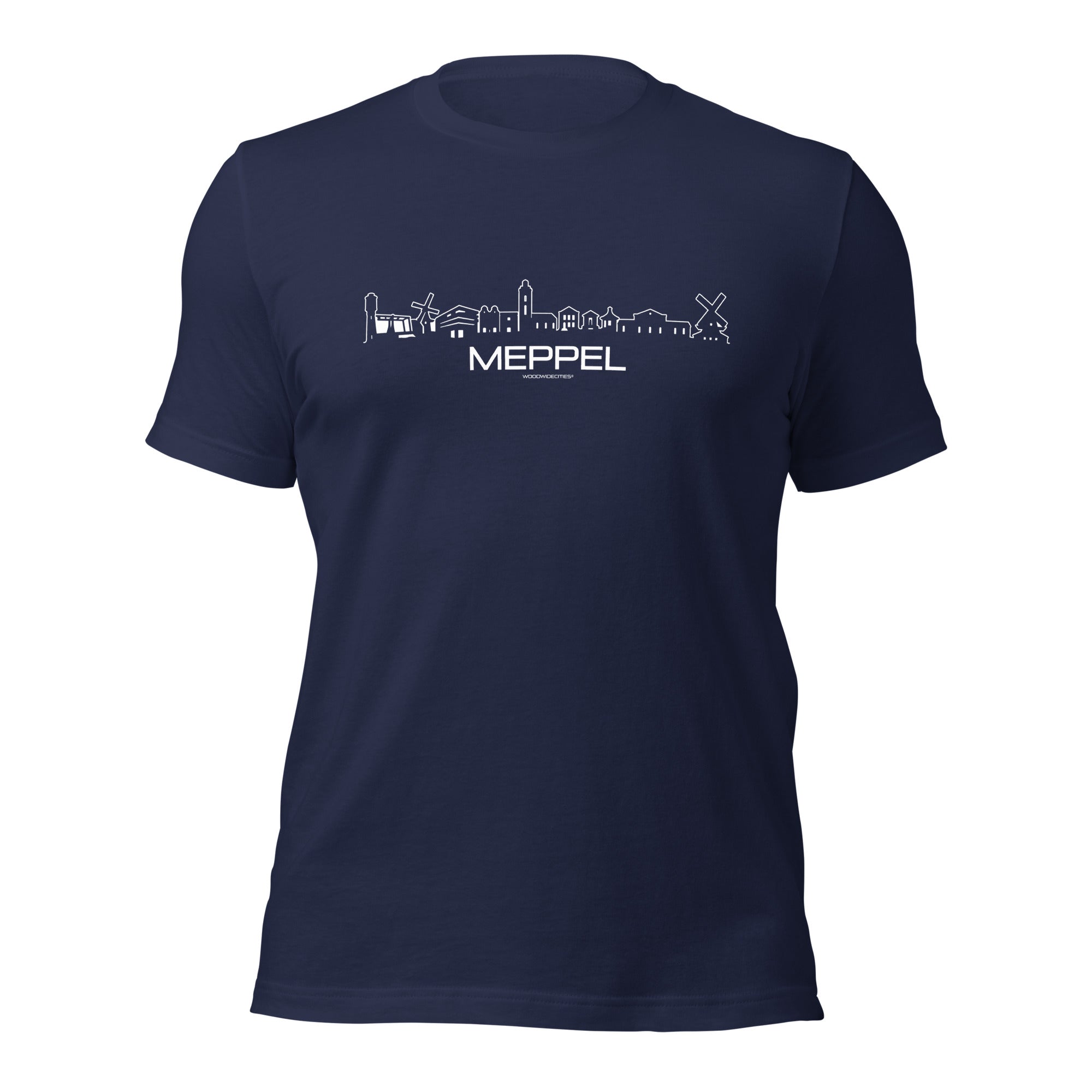 T-Shirt Meppel Navy S houten cadeau decoratie relatiegeschenk van WoodWideCities