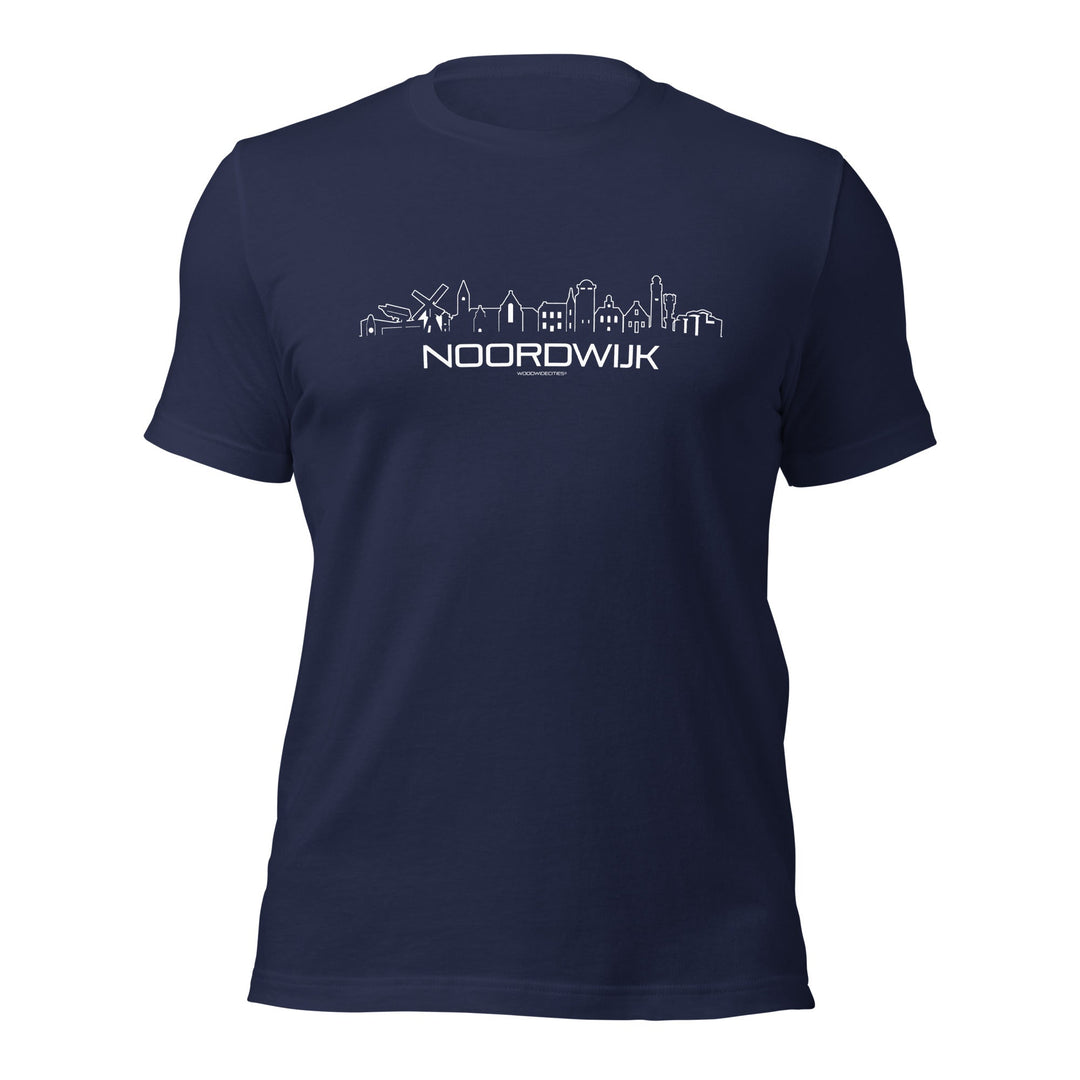 T-Shirt Noordwijk Navy S houten cadeau decoratie relatiegeschenk van WoodWideCities