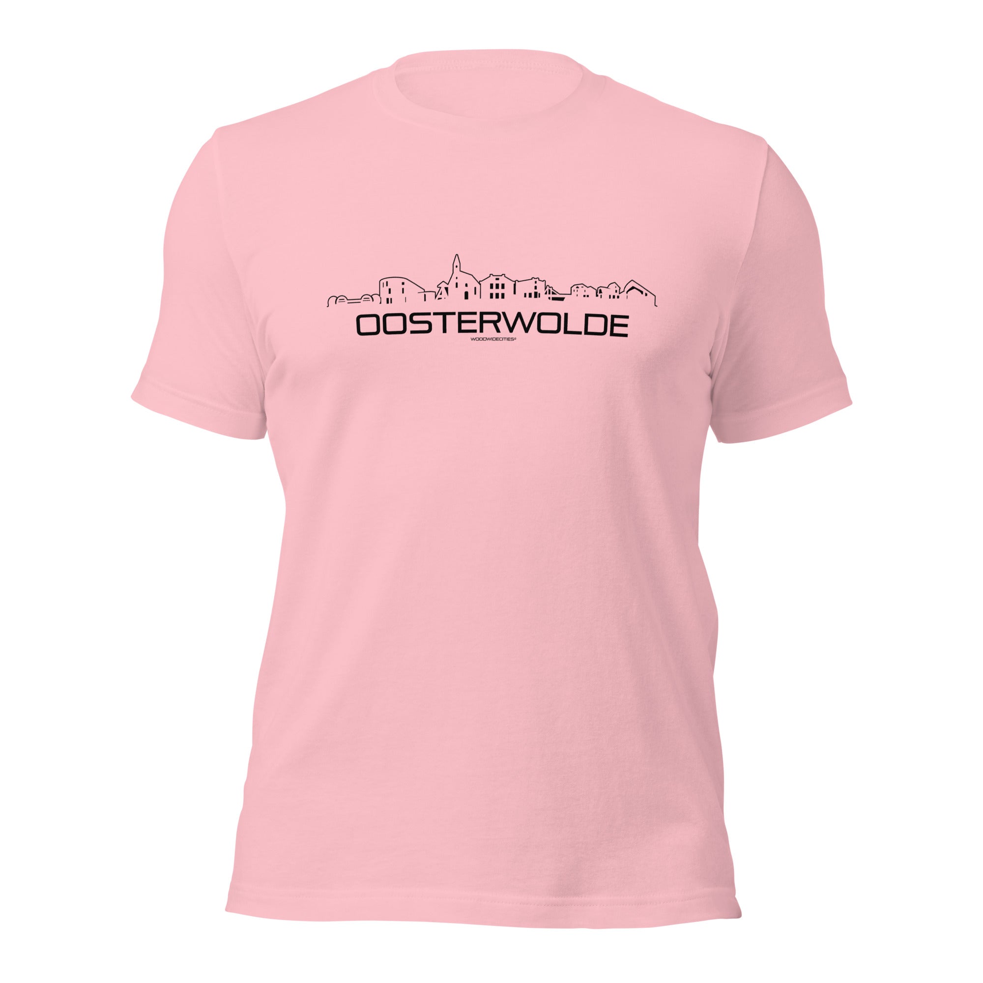 T-Shirt Oosterwolde Pink S houten cadeau decoratie relatiegeschenk van WoodWideCities