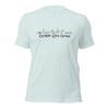 T-Shirt Over d'n Dam Gemêleerd prisma ijsblauw S houten cadeau decoratie relatiegeschenk van WoodWideCities