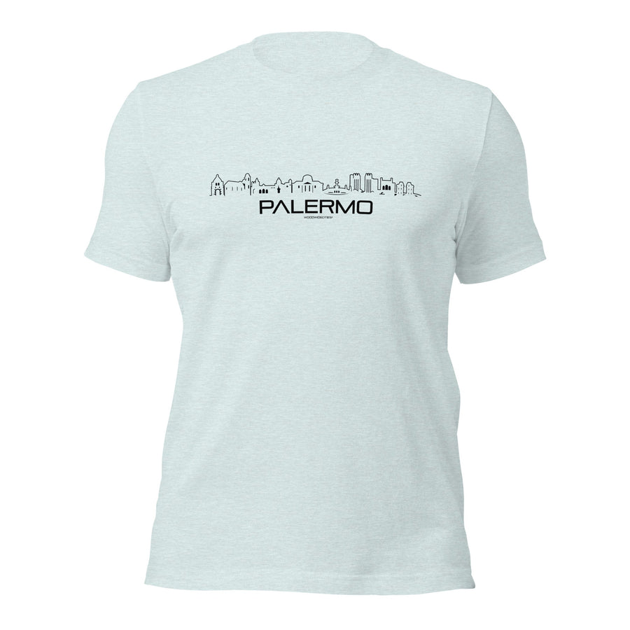 T-Shirt Palermo Light Blue S houten cadeau decoratie relatiegeschenk van WoodWideCities