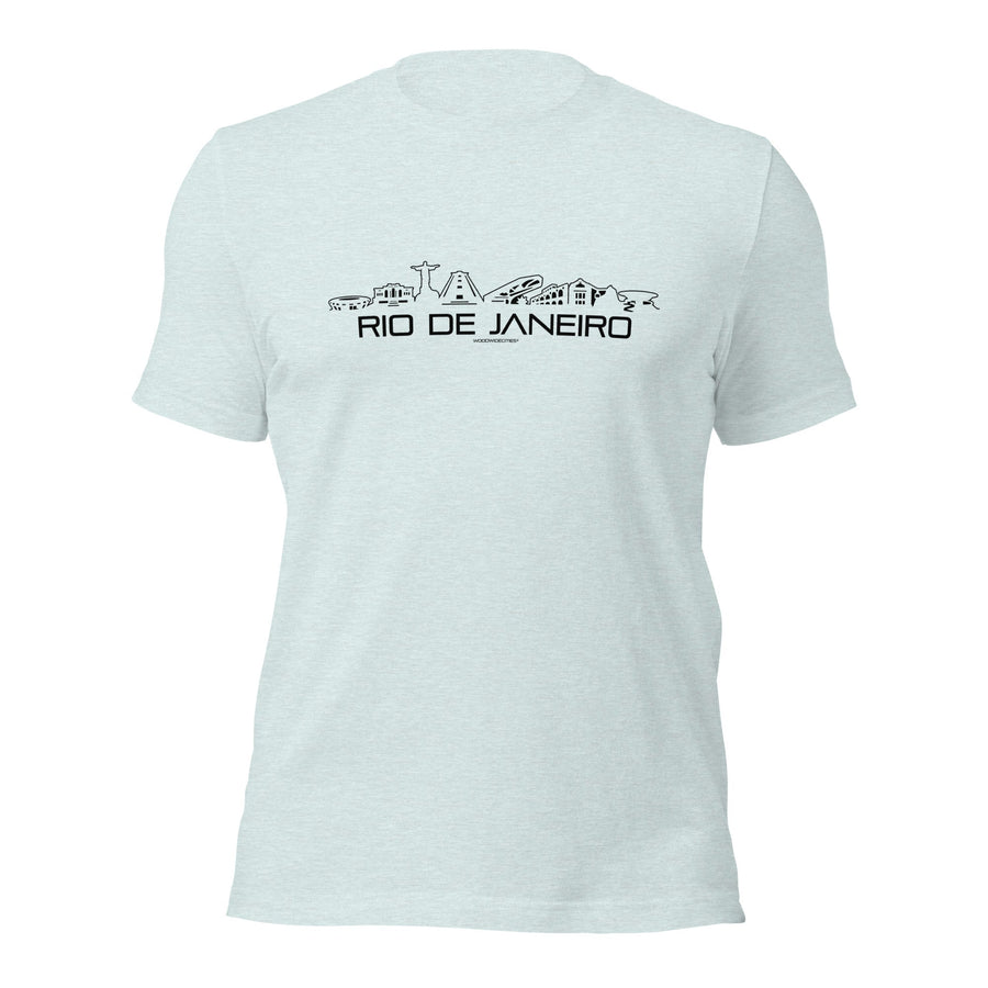 T-Shirt Rio de Janeiro Light Blue S houten cadeau decoratie relatiegeschenk van WoodWideCities