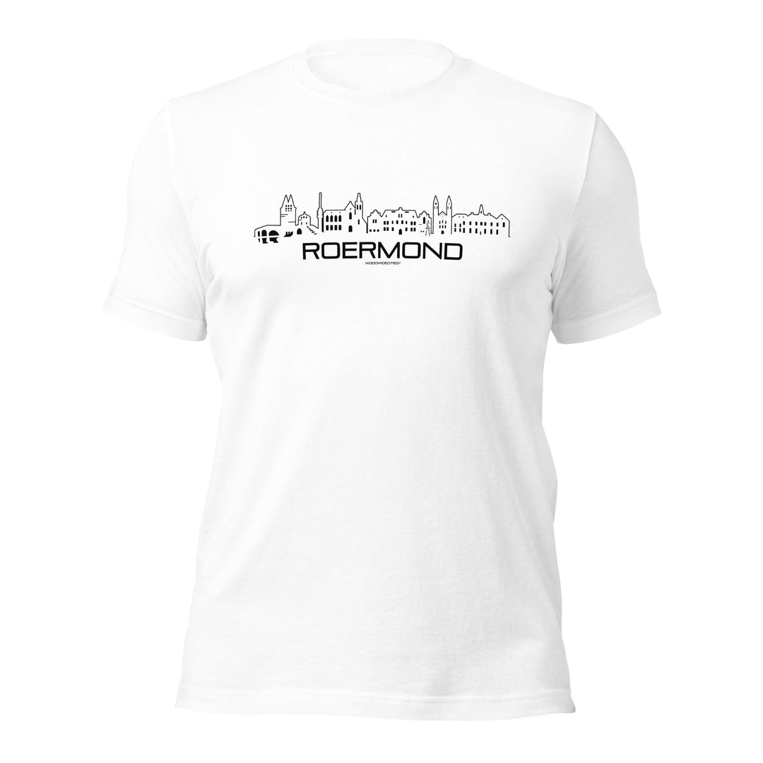T-Shirt Roermond White S houten cadeau decoratie relatiegeschenk van WoodWideCities