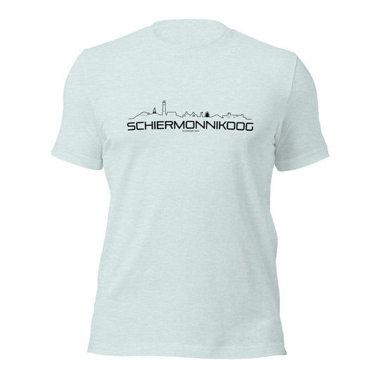 T-Shirt Schiermonnikoog Light Blue S houten cadeau decoratie relatiegeschenk van WoodWideCities