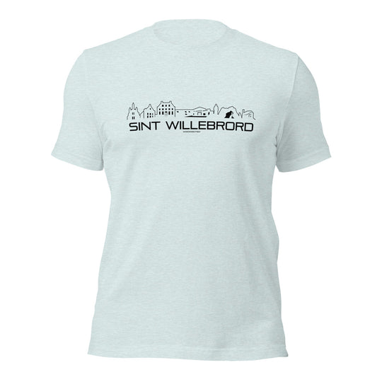 T-Shirt Sint Willebrord Light Blue S houten cadeau decoratie relatiegeschenk van WoodWideCities