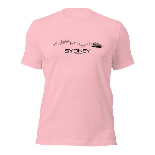 T-Shirt Sydney Pink S houten cadeau decoratie relatiegeschenk van WoodWideCities