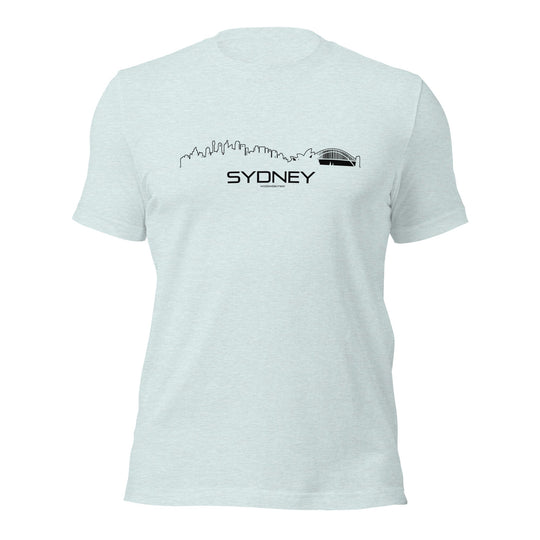 T-Shirt Sydney Light Blue S houten cadeau decoratie relatiegeschenk van WoodWideCities