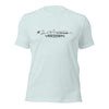 T-Shirt Veessen Gemêleerd prisma ijsblauw S houten cadeau decoratie relatiegeschenk van WoodWideCities