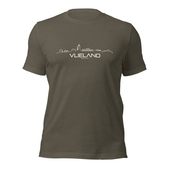 T-Shirt Vlieland Army S houten cadeau decoratie relatiegeschenk van WoodWideCities