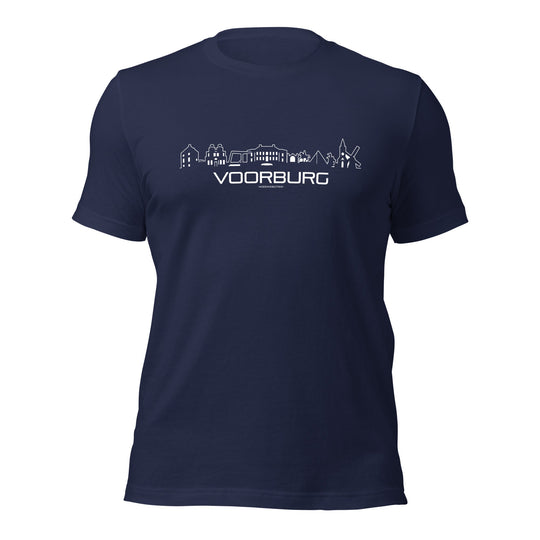 T-Shirt Voorburg Navy S houten cadeau decoratie relatiegeschenk van WoodWideCities