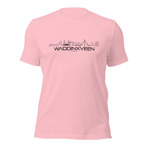 T-Shirt Waddinxveen Pink S houten cadeau decoratie relatiegeschenk van WoodWideCities