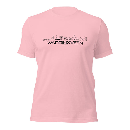 T-Shirt Waddinxveen Pink S houten cadeau decoratie relatiegeschenk van WoodWideCities