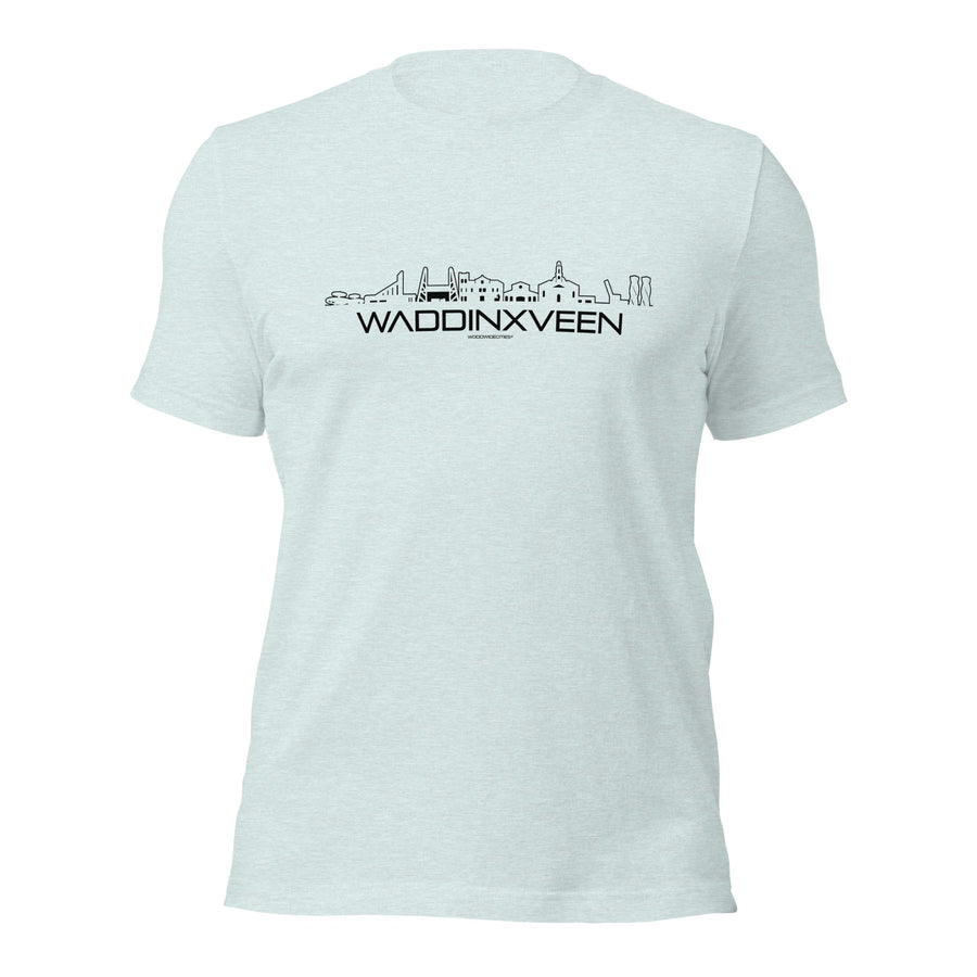 T-Shirt Waddinxveen Light Blue S houten cadeau decoratie relatiegeschenk van WoodWideCities