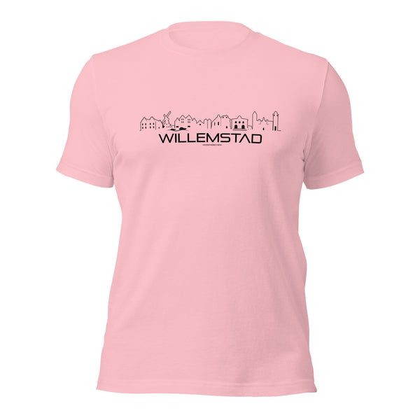 T-Shirt Willemstad Pink S houten cadeau decoratie relatiegeschenk van WoodWideCities