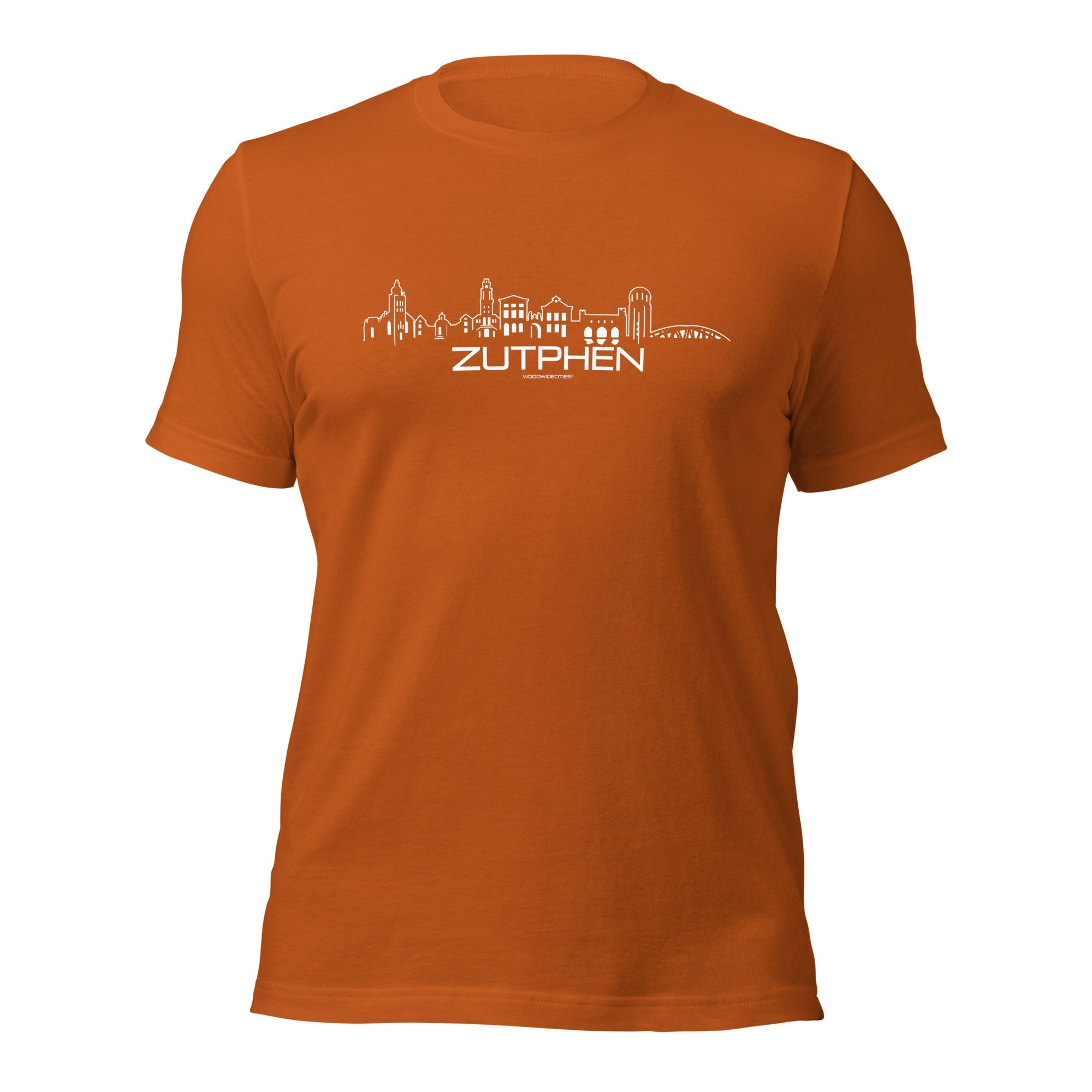 T-Shirt Zutphen Autumn S houten cadeau decoratie relatiegeschenk van WoodWideCities