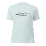 T-Shirt Zwolle Light Blue S houten cadeau decoratie relatiegeschenk van WoodWideCities