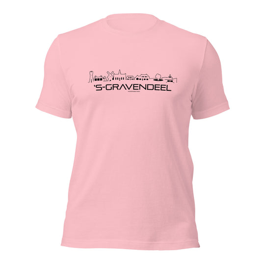 T-Shirt 's-Gravendeel Pink S houten cadeau decoratie relatiegeschenk van WoodWideCities